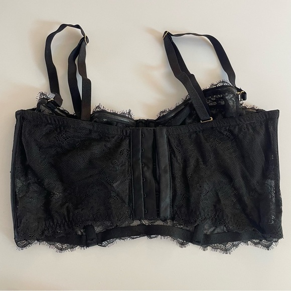 New! Victoria's Secret Very Sexy VS Archives Black Rose Lace Bra Top 20030 - Picture 5 of 9